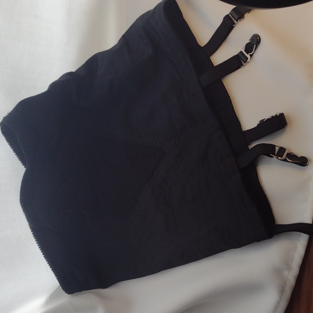 Crepe Suzette Retro Open Bottom Girdle black small